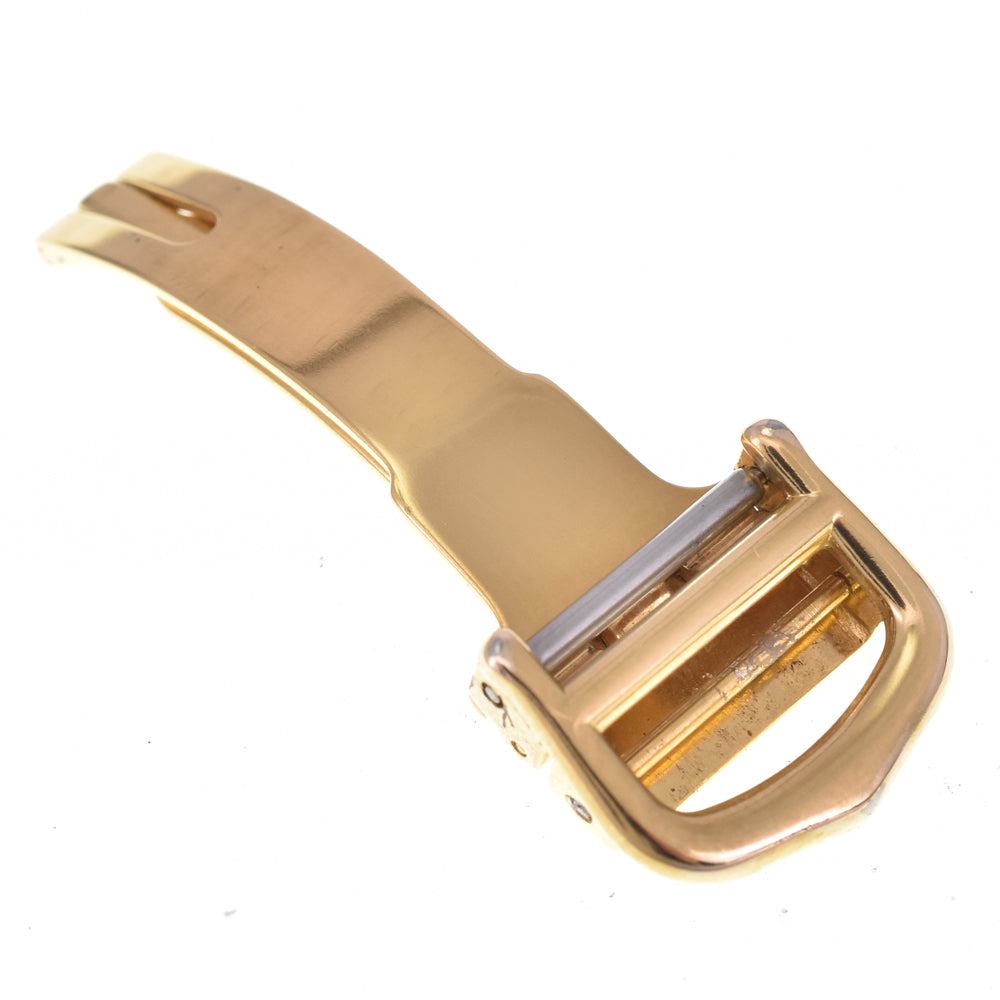 CARTIER Must tank SM 5057001 SV925 (Gold Plated) / Leather black Dial Quartz Ladies
 Watch C#144422