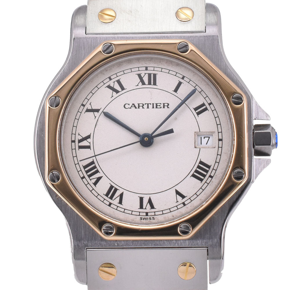 with paper CARTIER Santos Octagon LM W2001583 Stainless Steel/K18YG Ivory Dial Quartz Unisex
 Watch D#144425