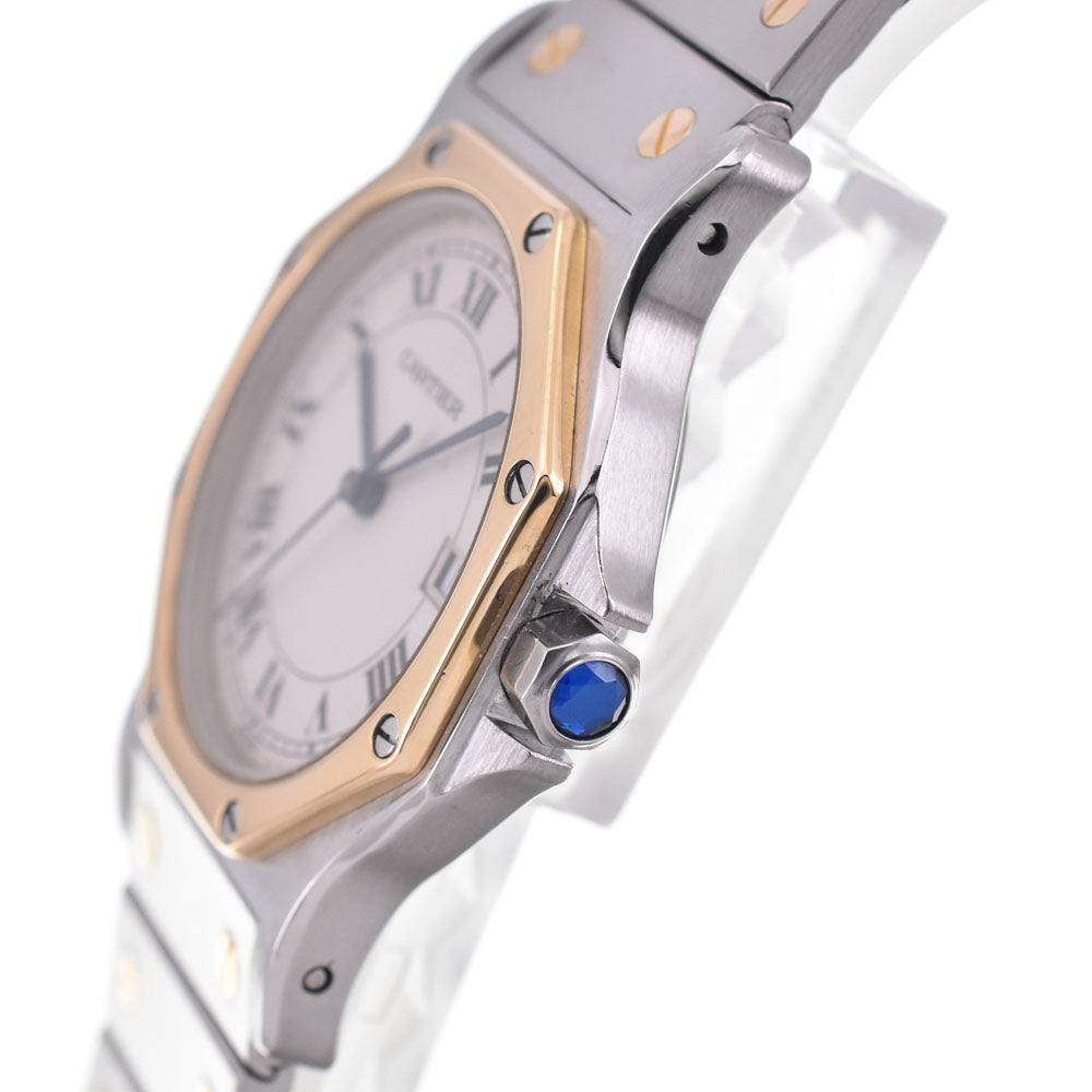 with paper CARTIER Santos Octagon LM W2001583 Stainless Steel/K18YG Ivory Dial Quartz Unisex
 Watch D#144425