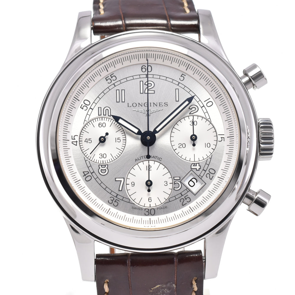 with paper LONGINES Heritage 1951 L2.745.4 Chronograph Silver Dial Automatic Men's
 Watch G#144429