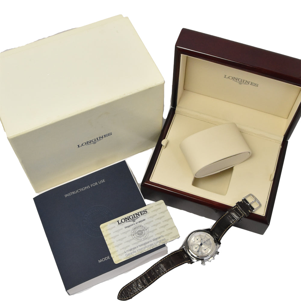 with paper LONGINES Heritage 1951 L2.745.4 Chronograph Silver Dial Automatic Men's
 Watch G#144429