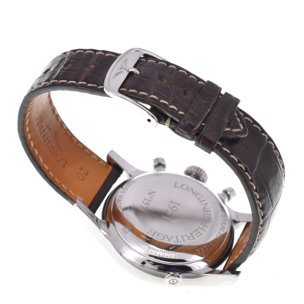 with paper LONGINES Heritage 1951 L2.745.4 Chronograph Silver Dial Automatic Men's
 Watch G#144429