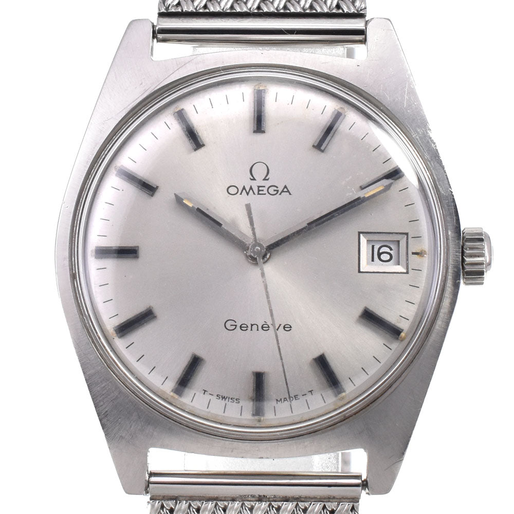 OMEGA Geneva Date Ref.136.041 vintage Cal.613 Silver Dial Hand Winding Men's
 Watch G#144434
