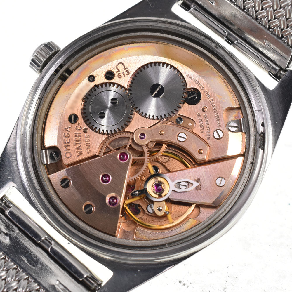 OMEGA Geneva Date Ref.136.041 vintage Cal.613 Silver Dial Hand Winding Men's
 Watch G#144434
