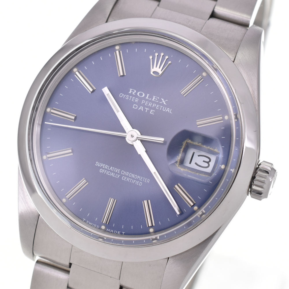 ROLEX Oyster perpetual date 15000 vintage L number Cal.3035 blue Dial Automatic Men's
 Watch D#144439