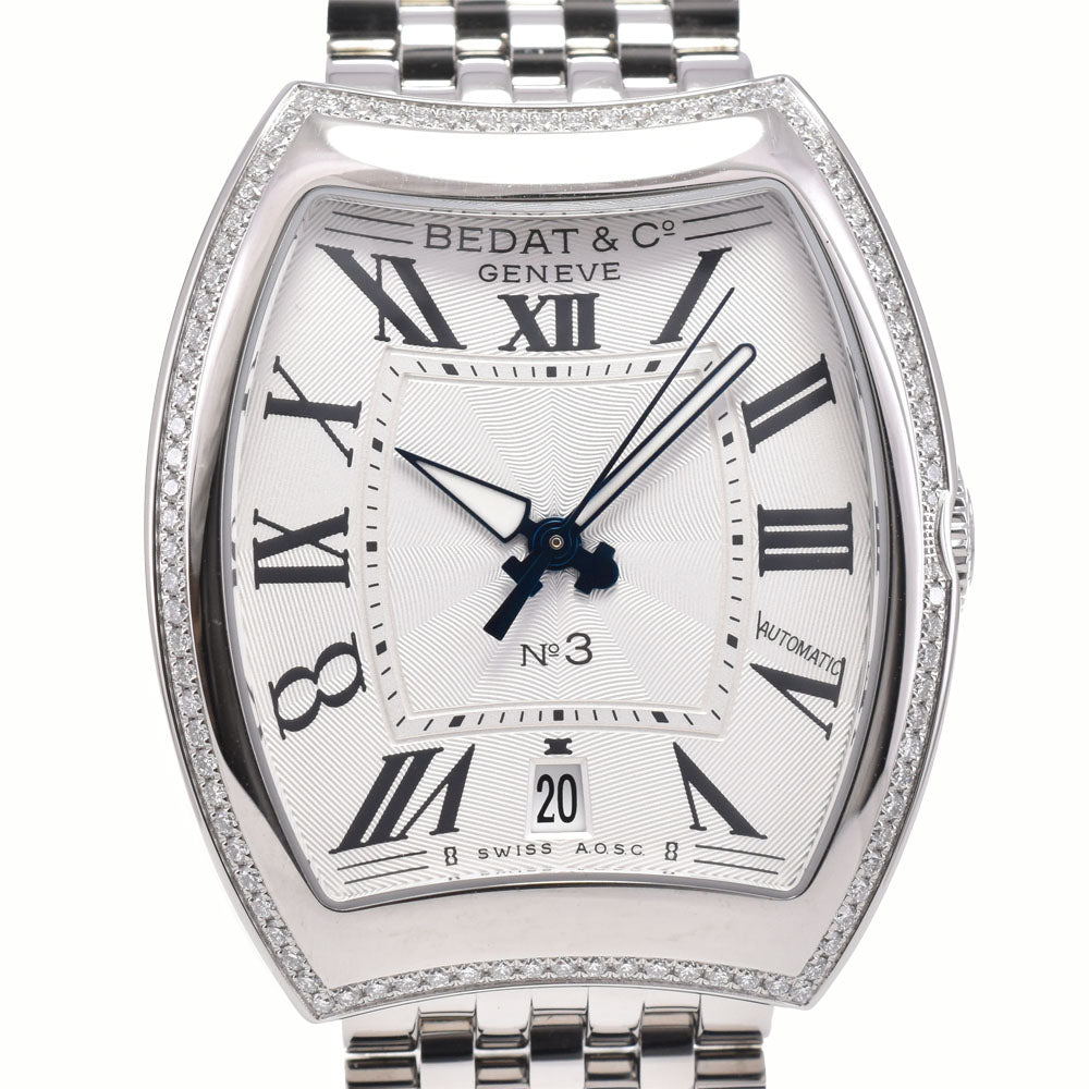 with paper BEDAT&Co No.3 315.021.100 Diamond Bezel Silver Dial Automatic Ladies
 Watch C#144455