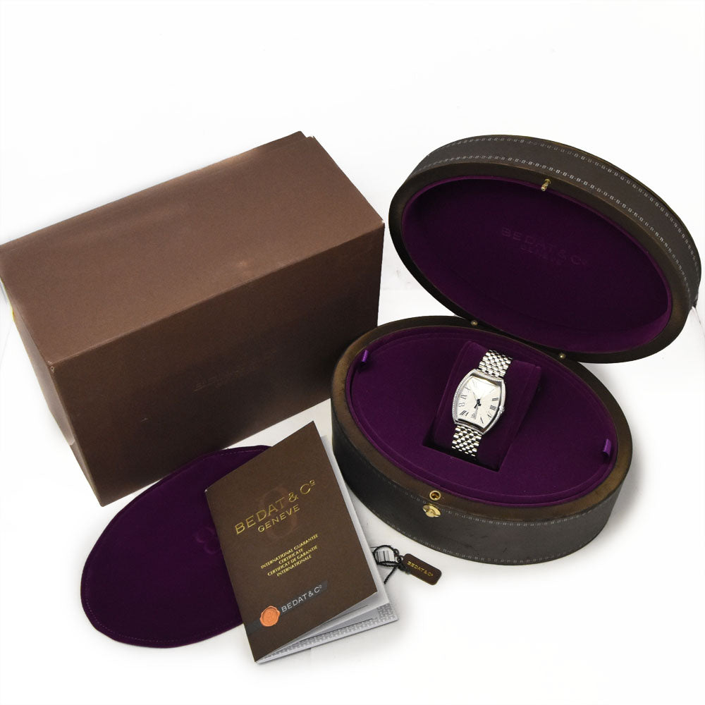 with paper BEDAT&Co No.3 315.021.100 Diamond Bezel Silver Dial Automatic Ladies
 Watch C#144455