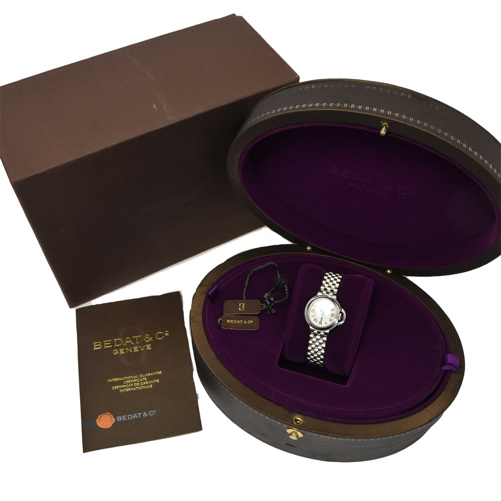 with paper BEDAT&Co No.8 B827.011.600 Stainless Steel Silver Dial Quartz Ladies
 Watch C#144456