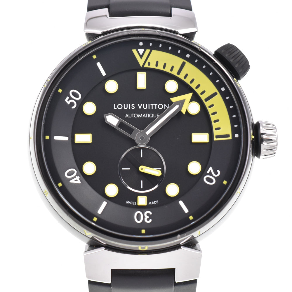 LOUIS VUITTON Tambour Street Diver QA122 Inner Bezel Black / yellow Dial Automatic Men's
 Watch D#144465
