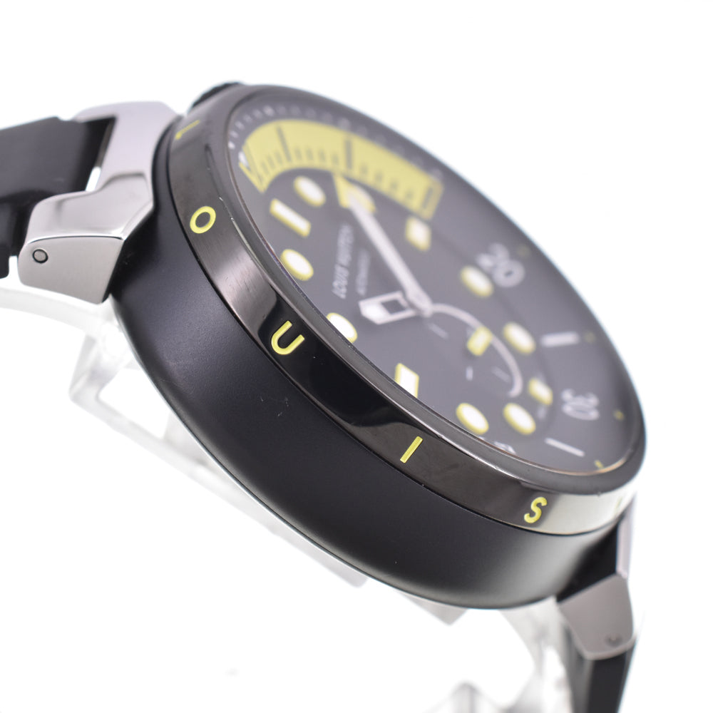 LOUIS VUITTON Tambour Street Diver QA122 Inner Bezel Black / yellow Dial Automatic Men's
 Watch D#144465