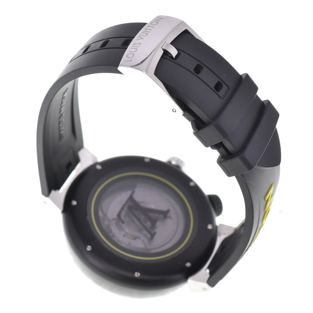 LOUIS VUITTON Tambour Street Diver QA122 Inner Bezel Black / yellow Dial Automatic Men's
 Watch D#144465