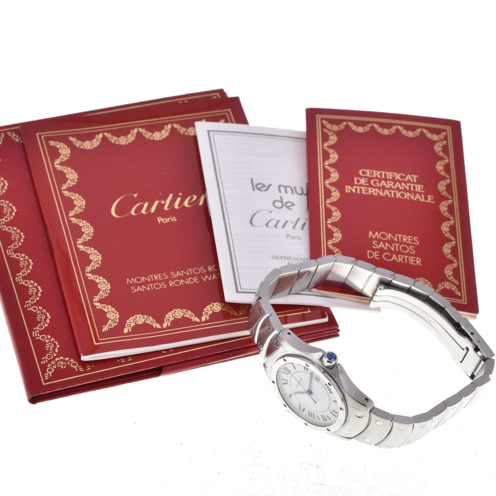 with paper CARTIER Santos cougar MM W20027K1 Date white Dial Quartz Unisex
 Watch E#144483