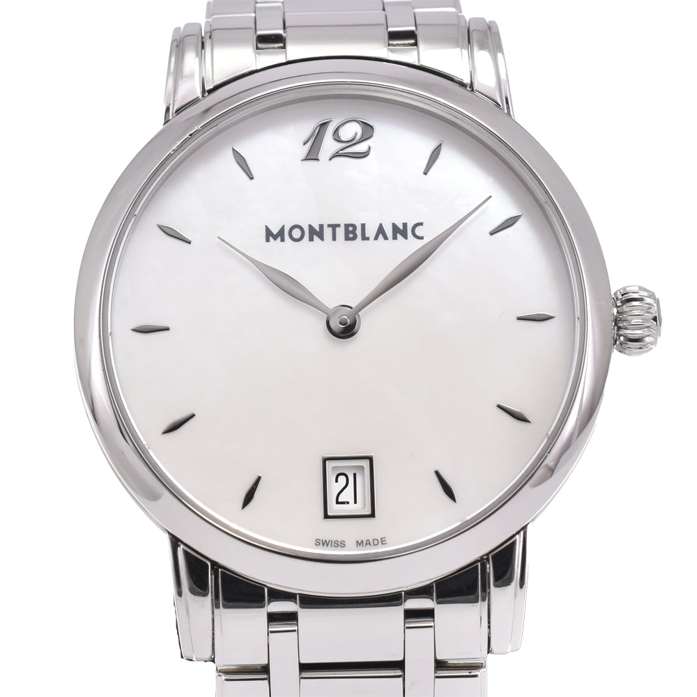 MONTBLANC Star classic 7246 Date White shell Dial Quartz Men's
 Watch I#144495
