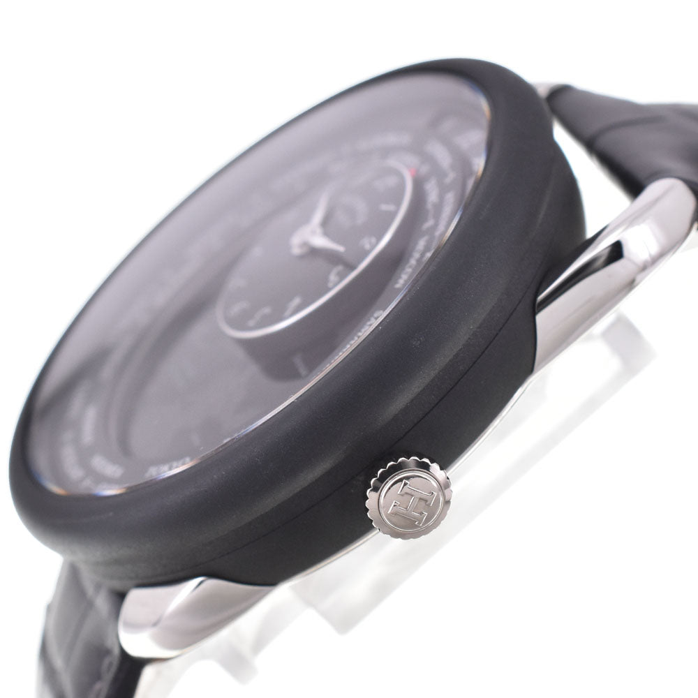 with paper HERMES Le Temps Voyageur AR10.741.330 Date gray Dial Automatic Men's
 Watch □#144501