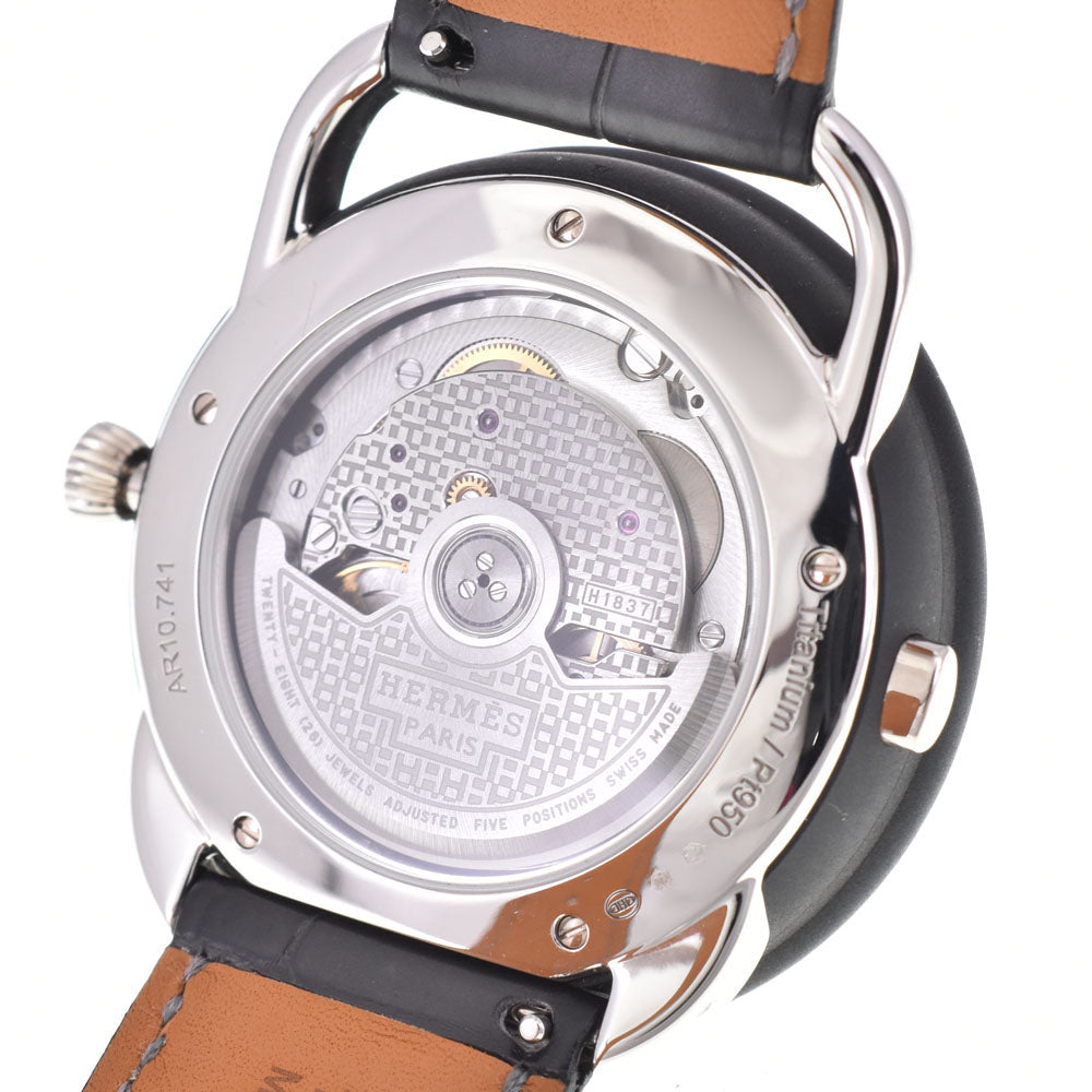 with paper HERMES Le Temps Voyageur AR10.741.330 Date gray Dial Automatic Men's
 Watch □#144501