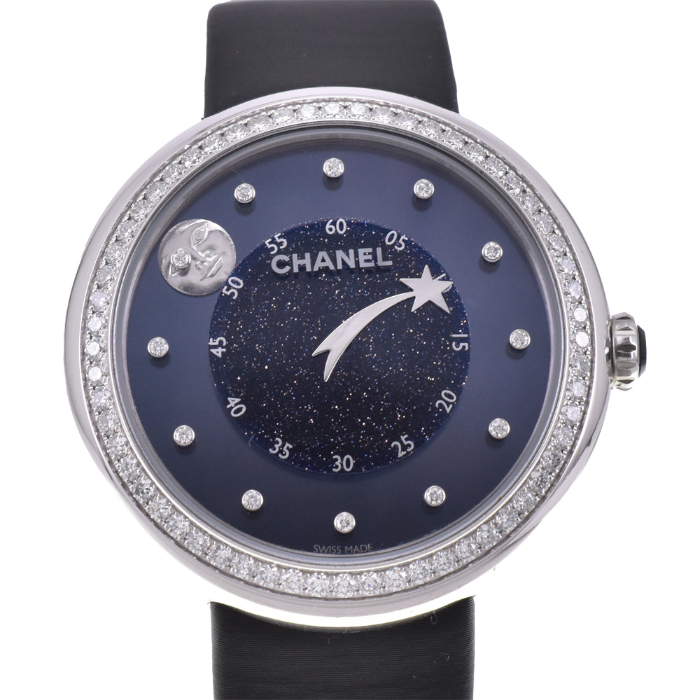 with paper CHANEL Mademoiselle H3389 K18WG Diamond black Dial Automatic Ladies
 Watch D#144516