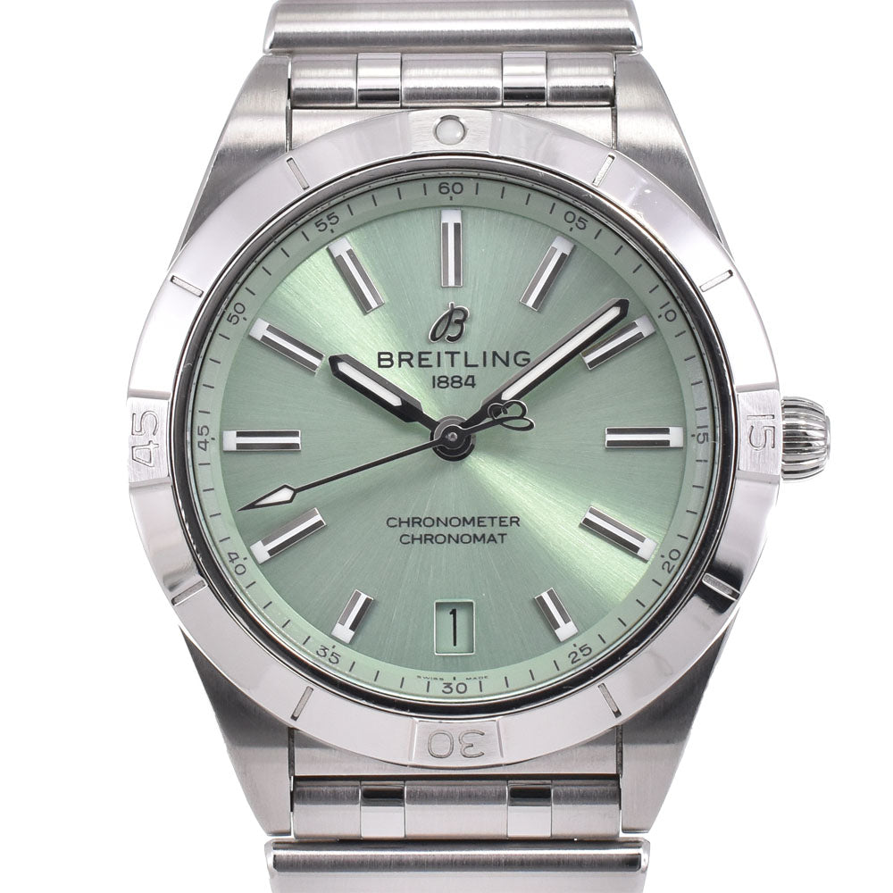 with paper BREITLING Chronomat Automatic 36 A10380 Date green Dial Automatic Ladies
 Watch H#144520