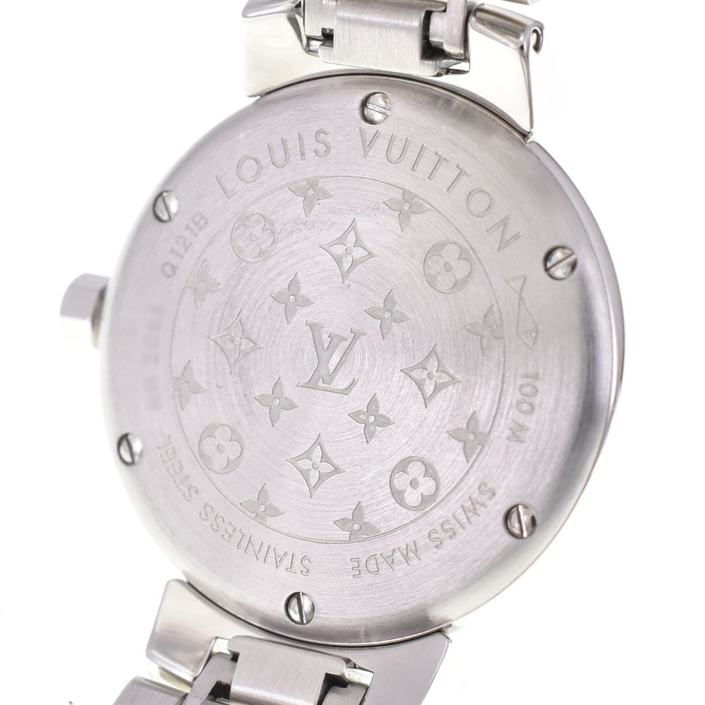 with paper LOUIS VUITTON Tambour Q121B2 Date purple Dial Quartz Ladies
 Watch D#144522