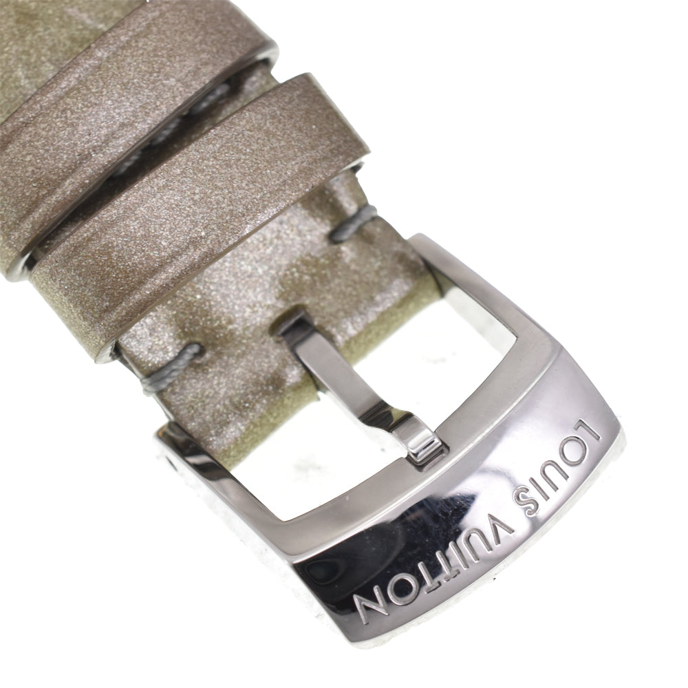 with paper LOUIS VUITTON Tambourg Disc PM Q12MU diamond gray Dial Quartz Ladies
 Watch D#144523