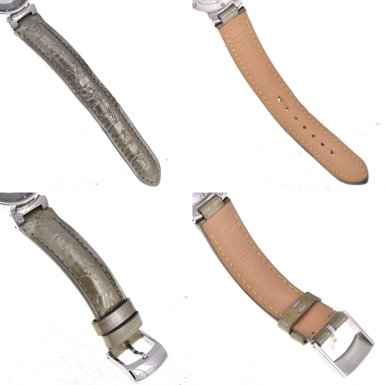 with paper LOUIS VUITTON Tambourg Disc PM Q12MU diamond gray Dial Quartz Ladies
 Watch D#144523