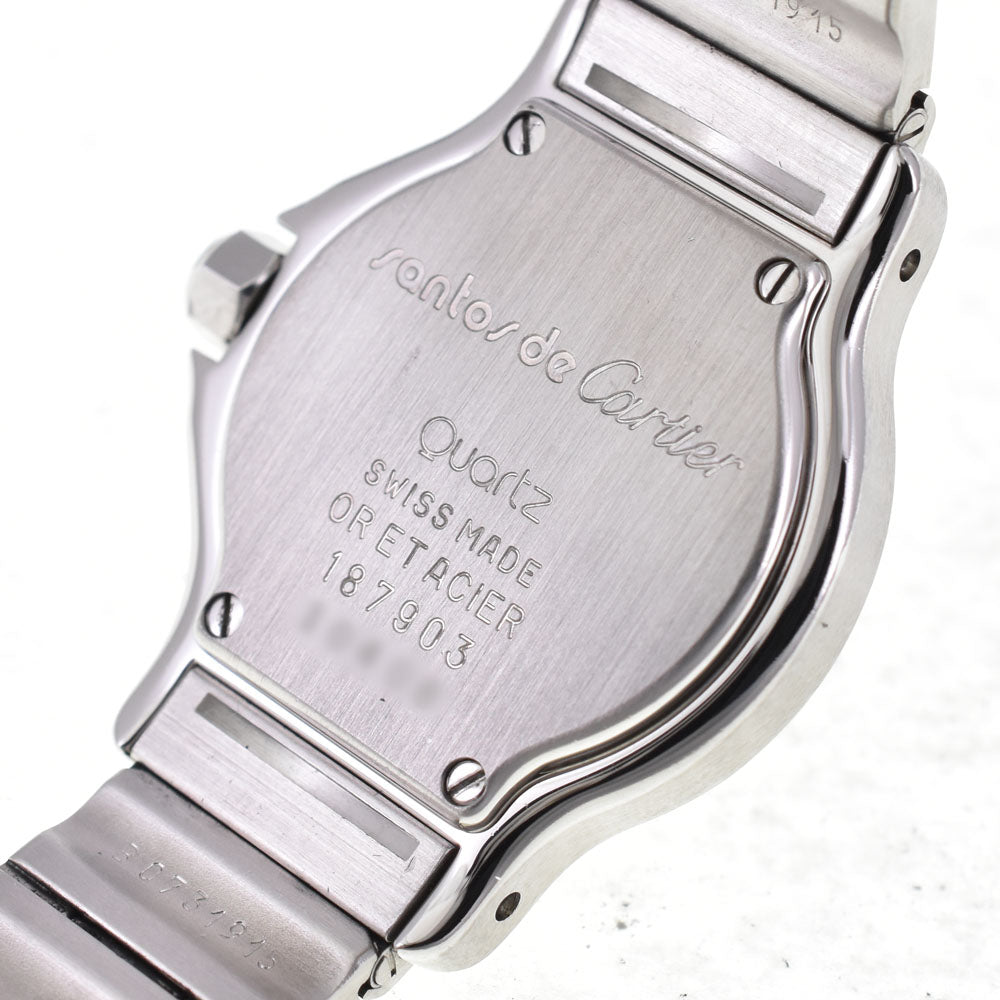 CARTIER Santos Octagon SM W2001683 K18YG/Stainless Steel Ivory Dial Quartz Ladies
 Watch H#144525