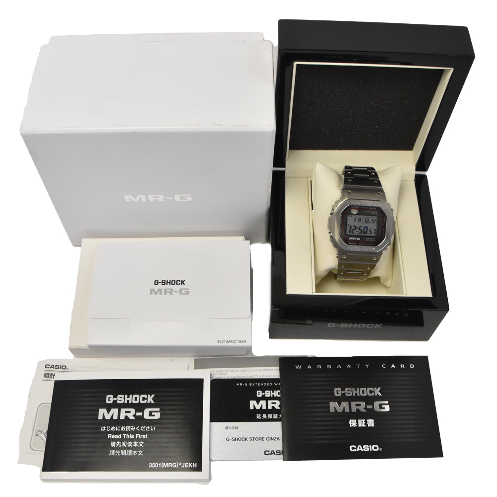with paper CASIO G-SHOCK MRG-B5000D-1JR Radio Sync Solar Men's
 Watch D#144542
