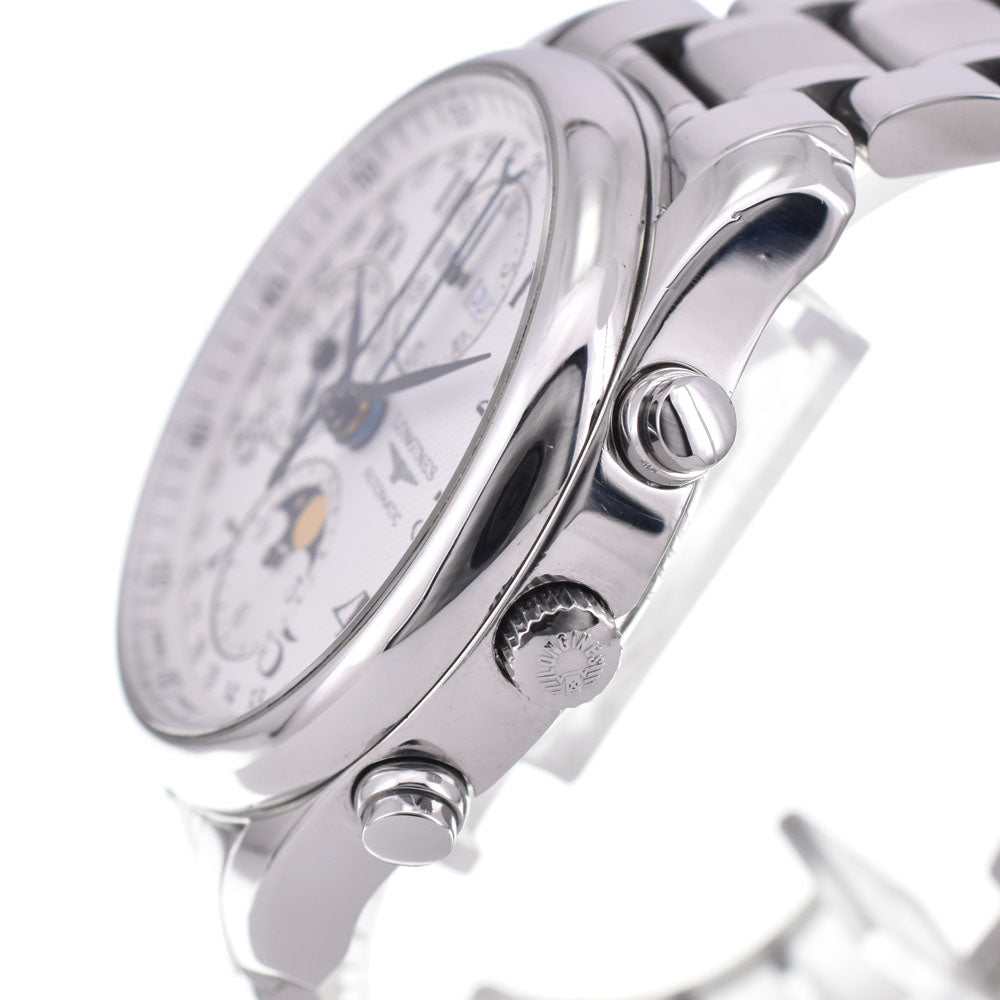 LONGINES Master collection L2.673.4 Triple calendar chronograph moonface Silver Dial Automatic Men's
 Watch H#144543