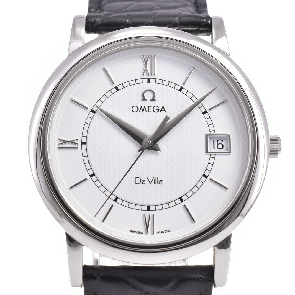 with paper OMEGA De Ville Prestige 7824.21.01 Date white Dial Quartz Ladies
 Watch D#144547