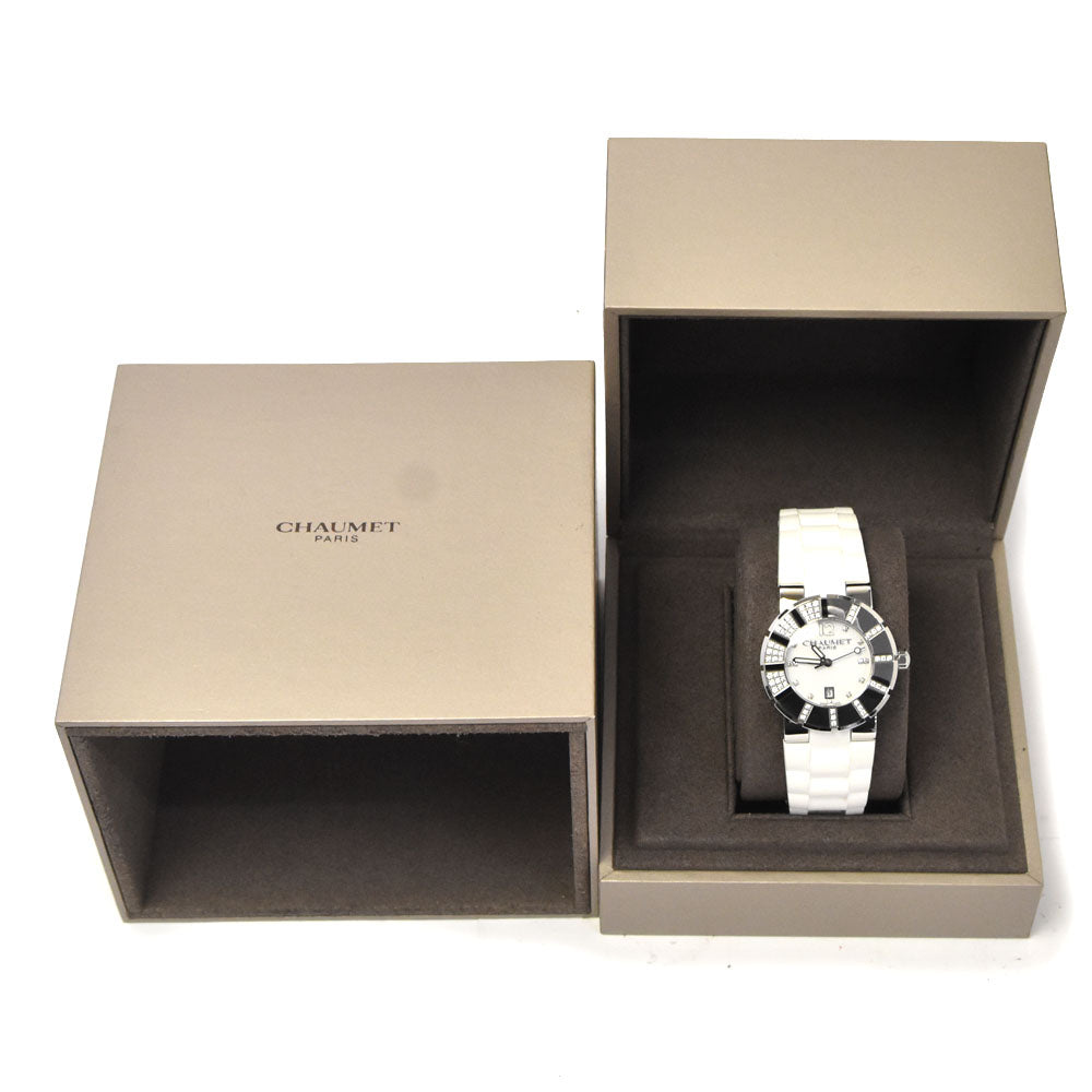 Chaumet Class One W17288-33 Diamond date white Dial Quartz Ladies
 Watch E#144556