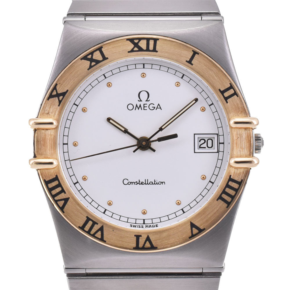 OMEGA Constellation Stainless Steel/YG Flat Bezel white Dial Quartz Men's
 Watch I#144562