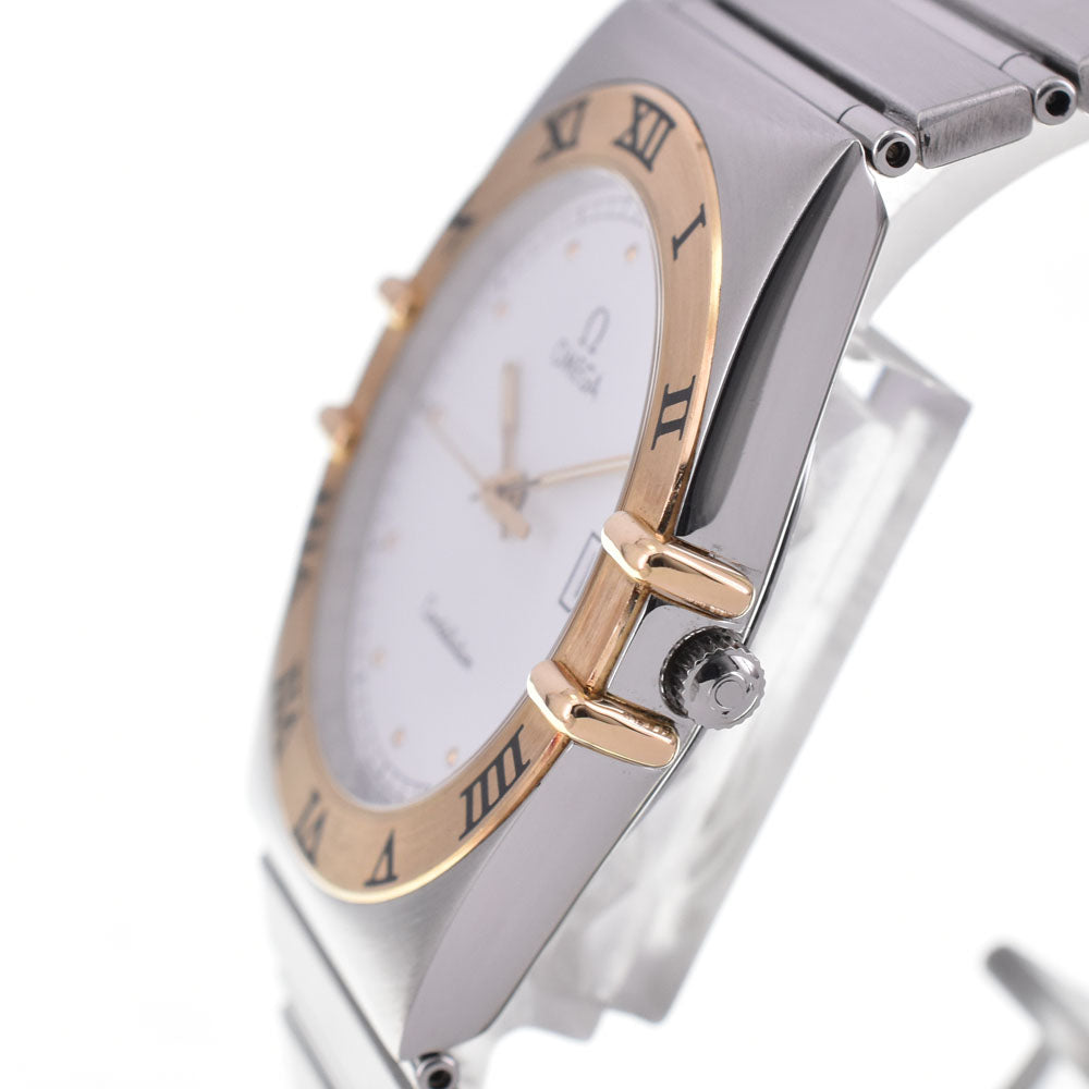 OMEGA Constellation Stainless Steel/YG Flat Bezel white Dial Quartz Men's
 Watch I#144562