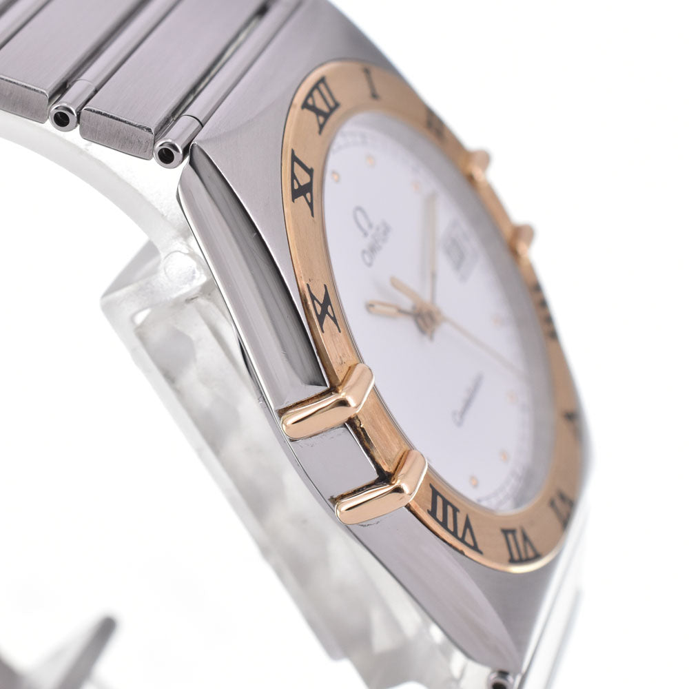 OMEGA Constellation Stainless Steel/YG Flat Bezel white Dial Quartz Men's
 Watch I#144562