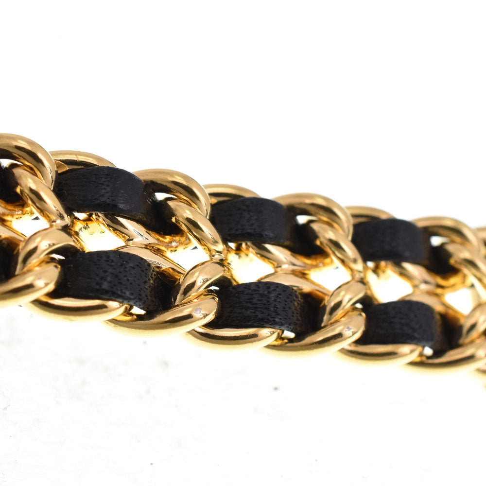 CHANEL Premiere M H0001 Gold Plated / Leather black Dial Quartz Ladies
 Watch D#144564