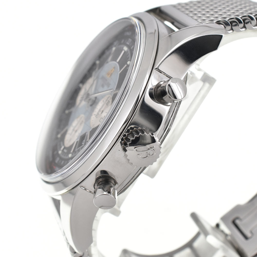 with paper BREITLING Transocean Unitime AB0510 Chronograph Date Black / blue Dial Automatic Men's
 Watch E#144566