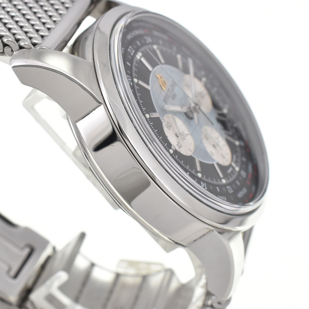with paper BREITLING Transocean Unitime AB0510 Chronograph Date Black / blue Dial Automatic Men's
 Watch E#144566