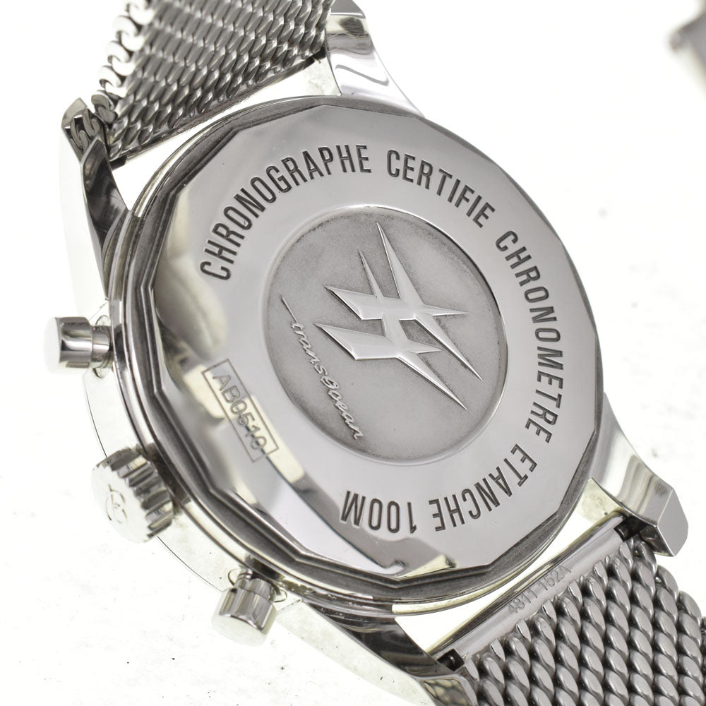 with paper BREITLING Transocean Unitime AB0510 Chronograph Date Black / blue Dial Automatic Men's
 Watch E#144566