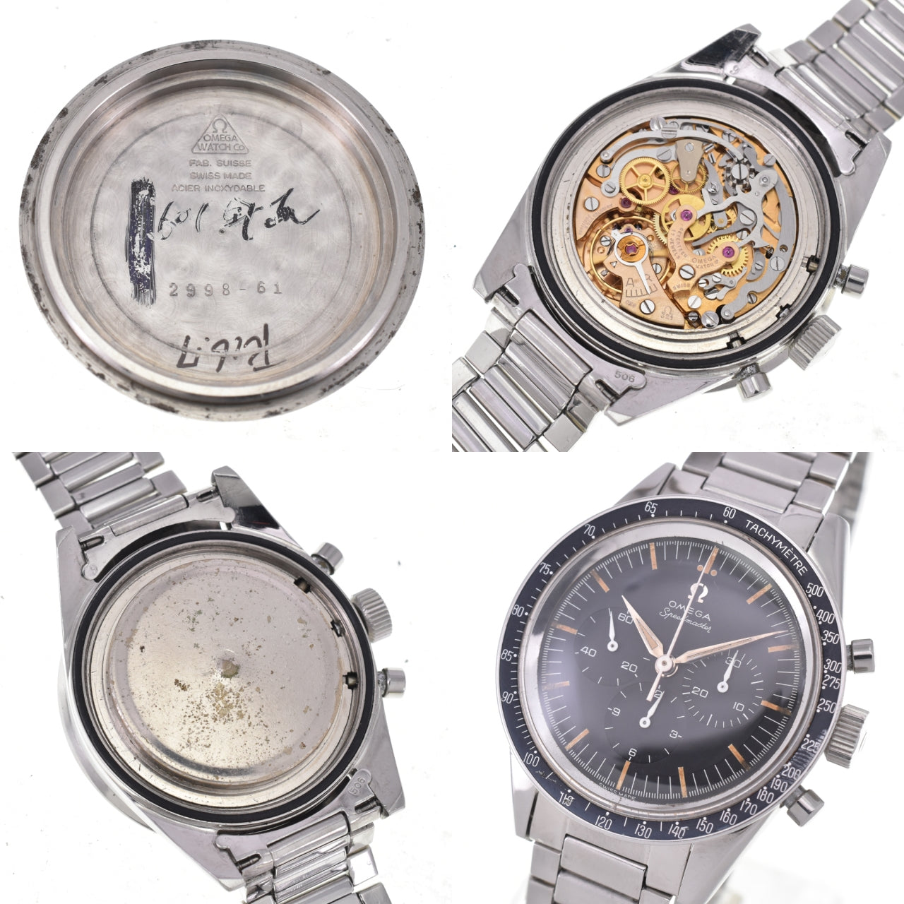 OMEGA Speedmaster Second 2998.61 vintage Cal.321 Manufactured in 1962 black Dial Hand Winding Men's
 Watch Z#144567