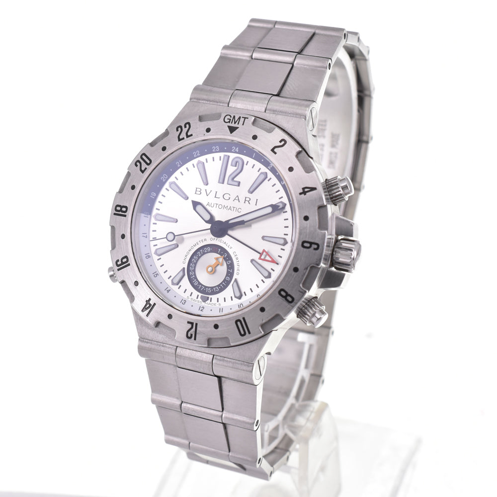 with paper BVLGARI Diagono Professional GMT GMT40S Silver Dial Automatic Men's
 Watch E#144570