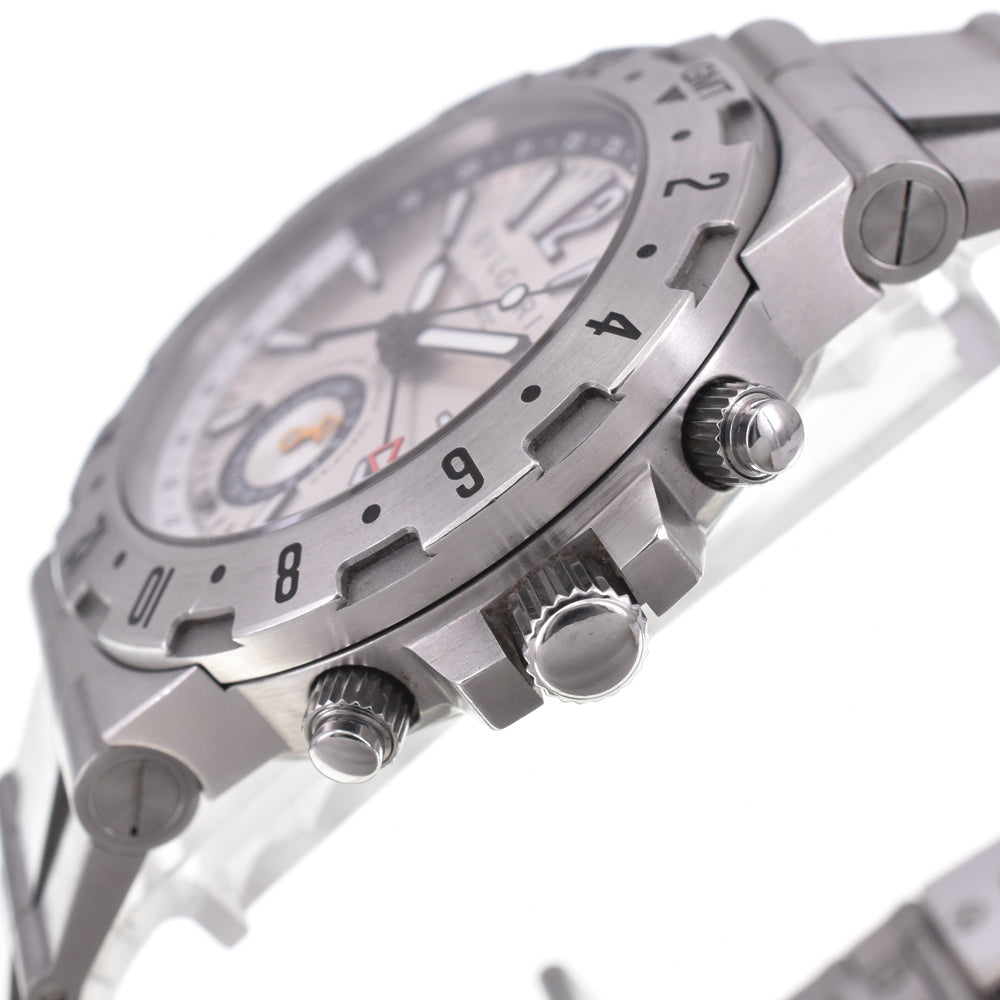 with paper BVLGARI Diagono Professional GMT GMT40S Silver Dial Automatic Men's
 Watch E#144570