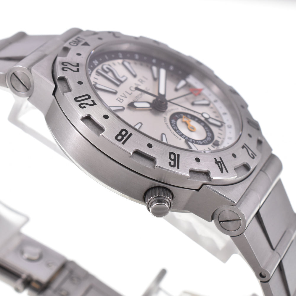 with paper BVLGARI Diagono Professional GMT GMT40S Silver Dial Automatic Men's
 Watch E#144570