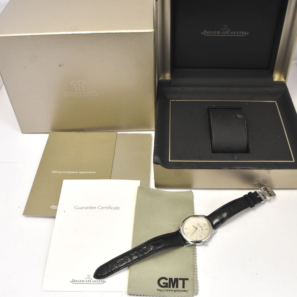 with paper JAEGER-LECOULTRE Master control Q1548420(176.8.40.S) Date Silver Dial Automatic Men's
 Watch E#144577