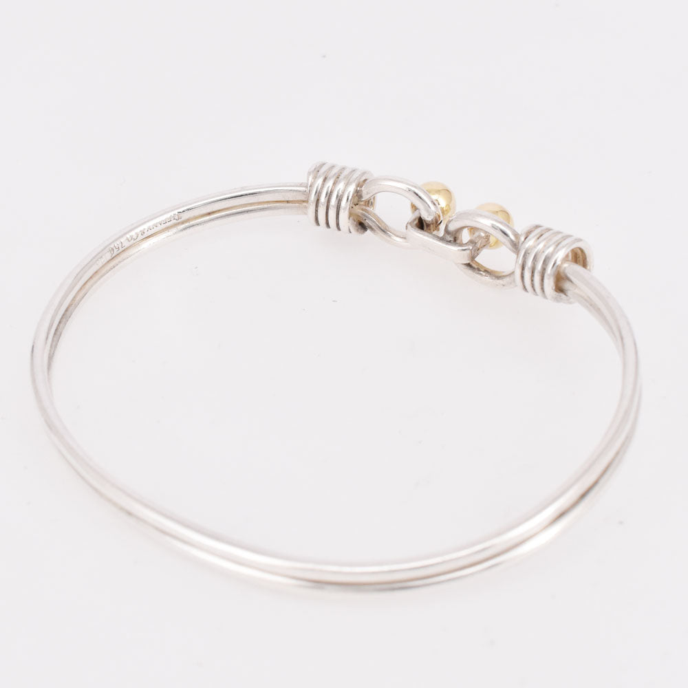 TIFFANY&Co. double hook and eye bangle Silver925/K18YG Ladies