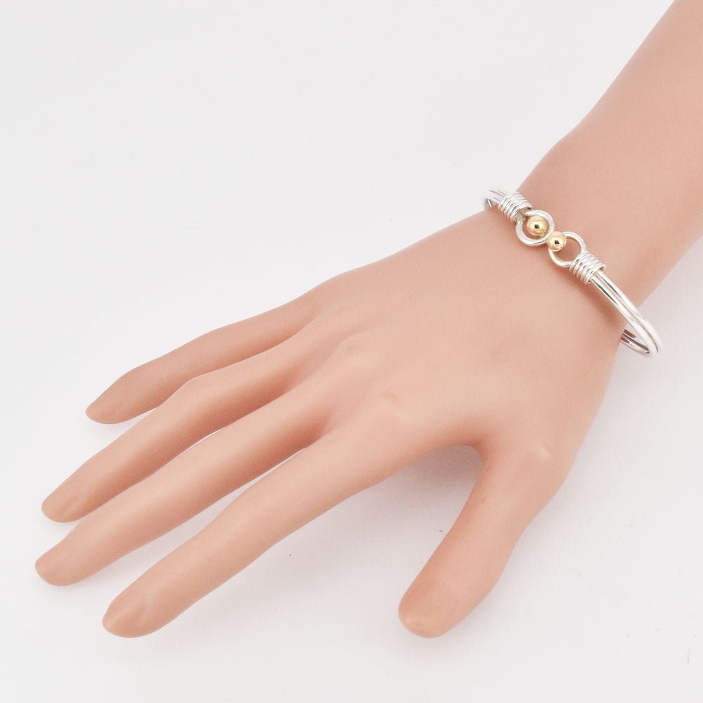 TIFFANY&Co. double hook and eye bangle Silver925/K18YG Ladies
 jewelry S#144578