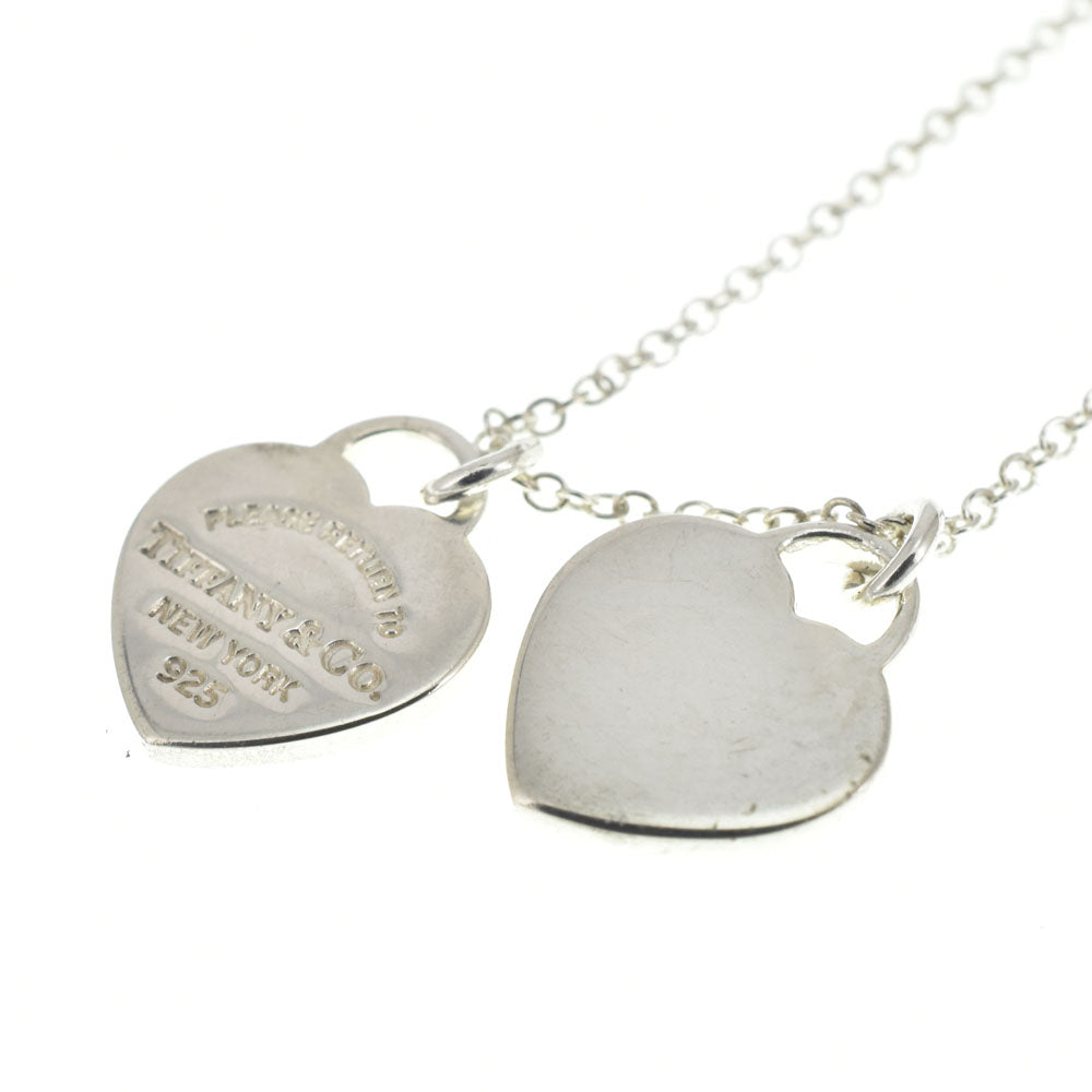 TIFFANY&Co. Return to TIFFANY & Co. Double Heart Tag Pendant Necklace Silver925 Ladies
 jewelry S#144581