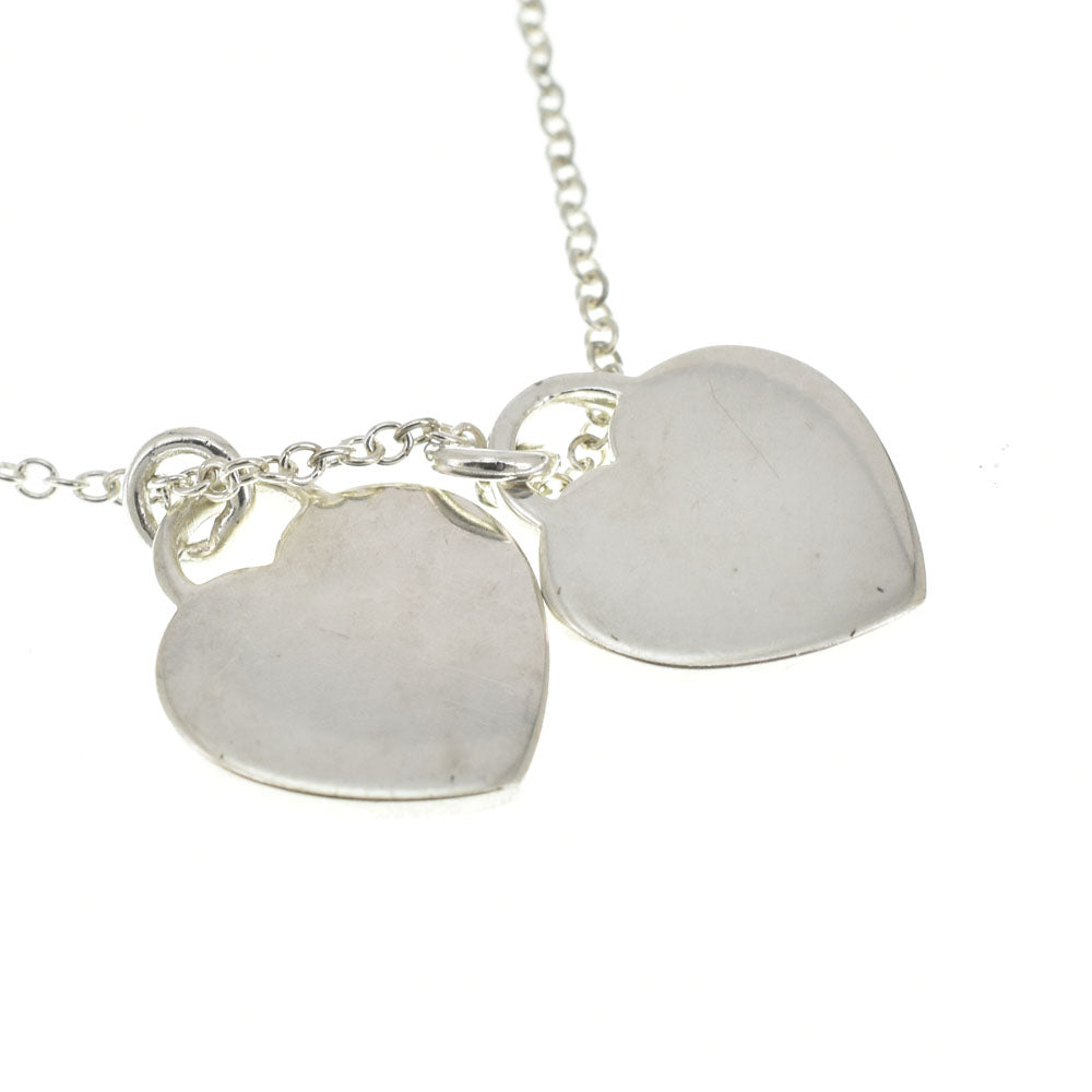 TIFFANY&Co. Return to TIFFANY & Co. Double Heart Tag Pendant Necklace Silver925 Ladies
 jewelry S#144581