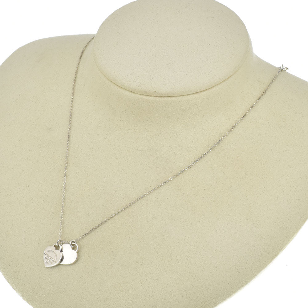 TIFFANY&Co. Return to TIFFANY & Co. Double Heart Tag Pendant Necklace Silver925 Ladies
 jewelry S#144581
