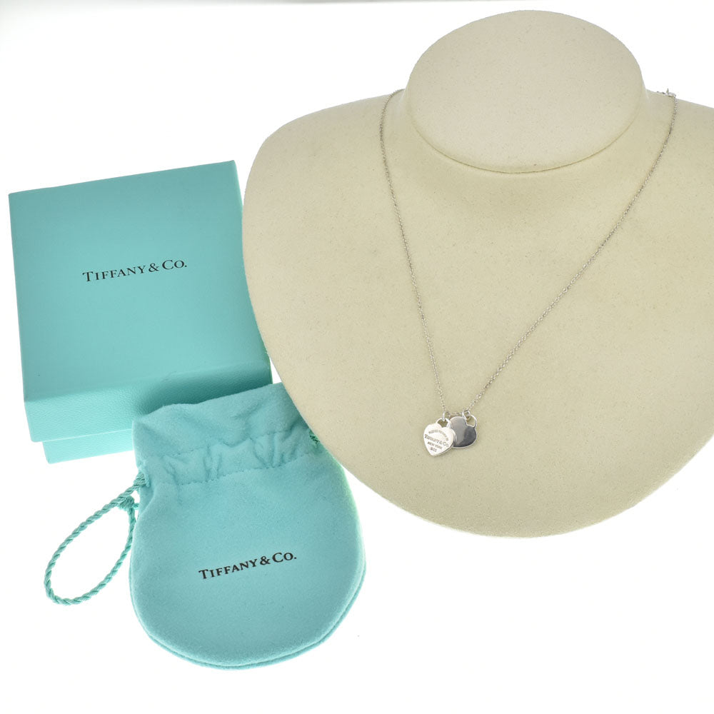 TIFFANY&Co. Return to TIFFANY & Co. Double Heart Tag Pendant Necklace Silver925 Ladies
 jewelry S#144581