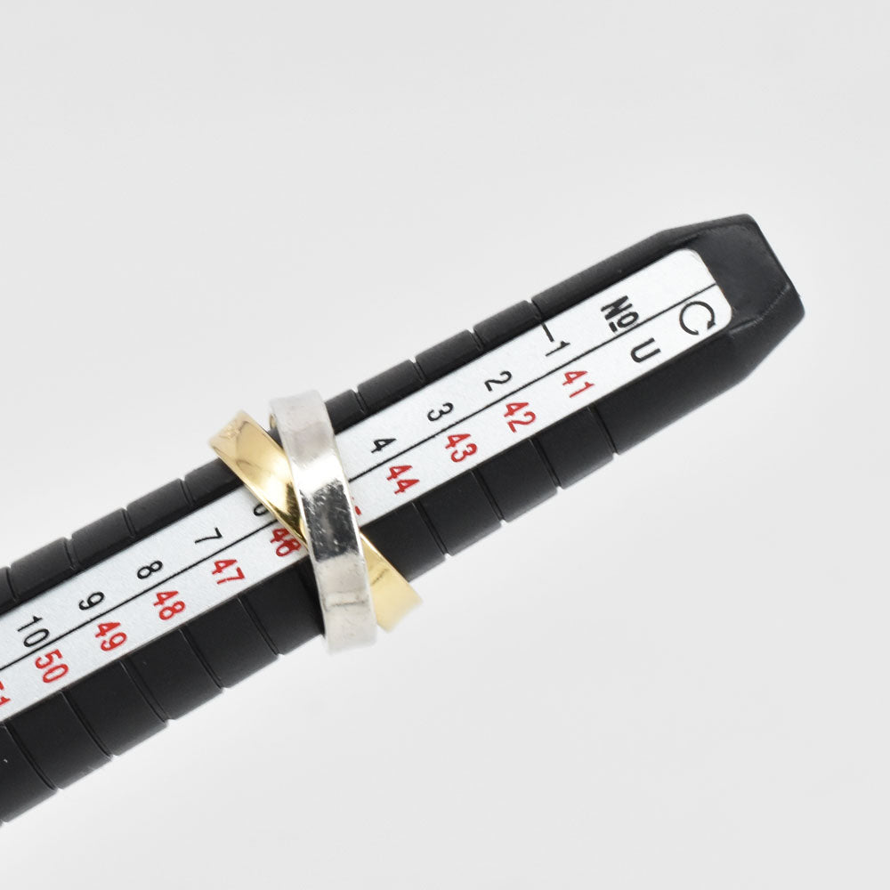 TIFFANY&Co. Interlocking ring Size 51/JP11 K18YG/Silver925/ Ladies
 jewelry S#144582