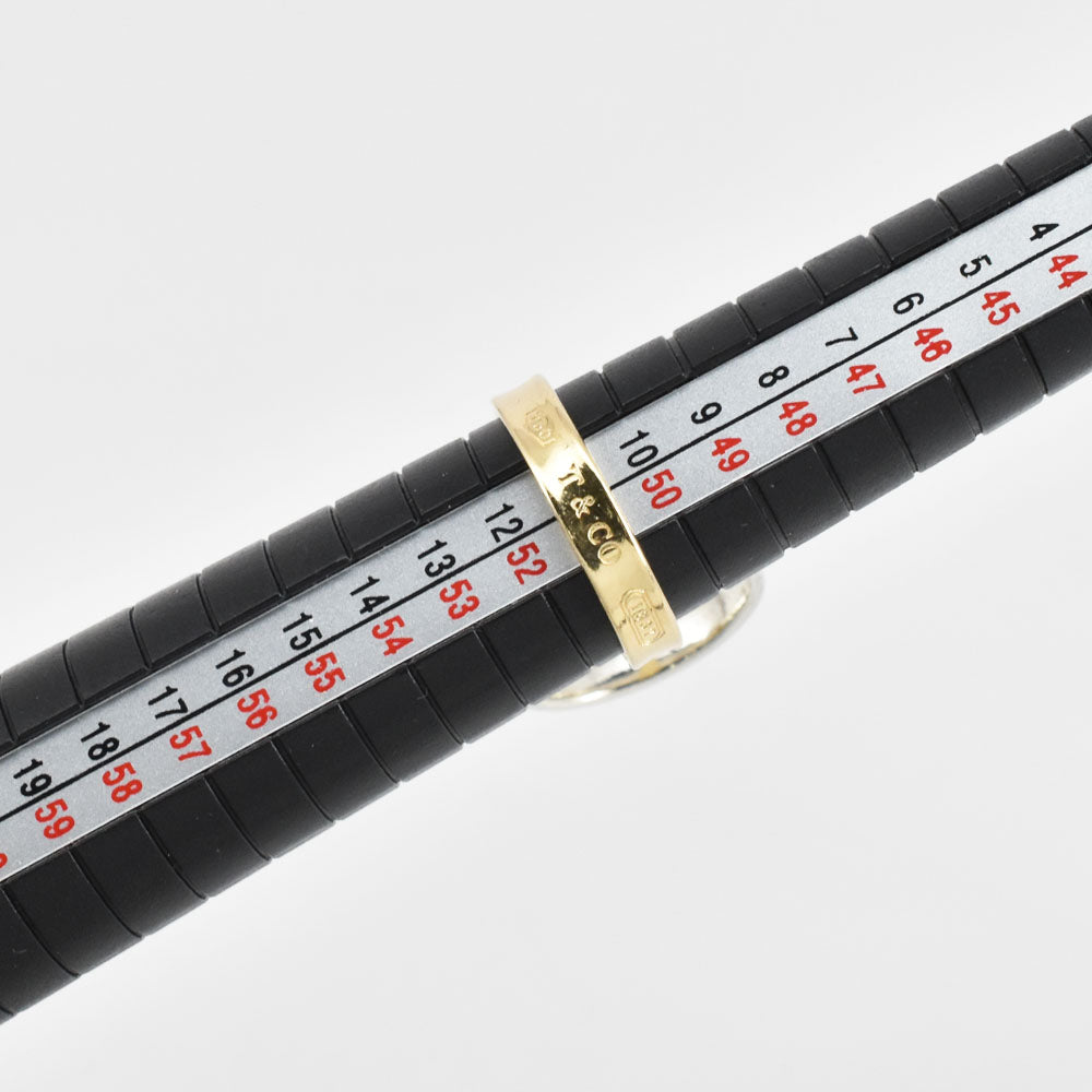 TIFFANY&Co. Interlocking ring Size 51/JP11 K18YG/Silver925/ Ladies
 jewelry S#144582