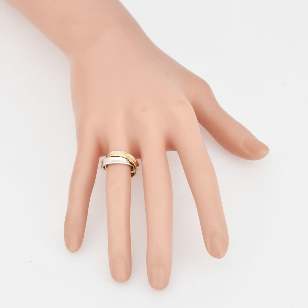 TIFFANY&Co. Interlocking ring Size 51/JP11 K18YG/Silver925/ Ladies
 jewelry S#144582